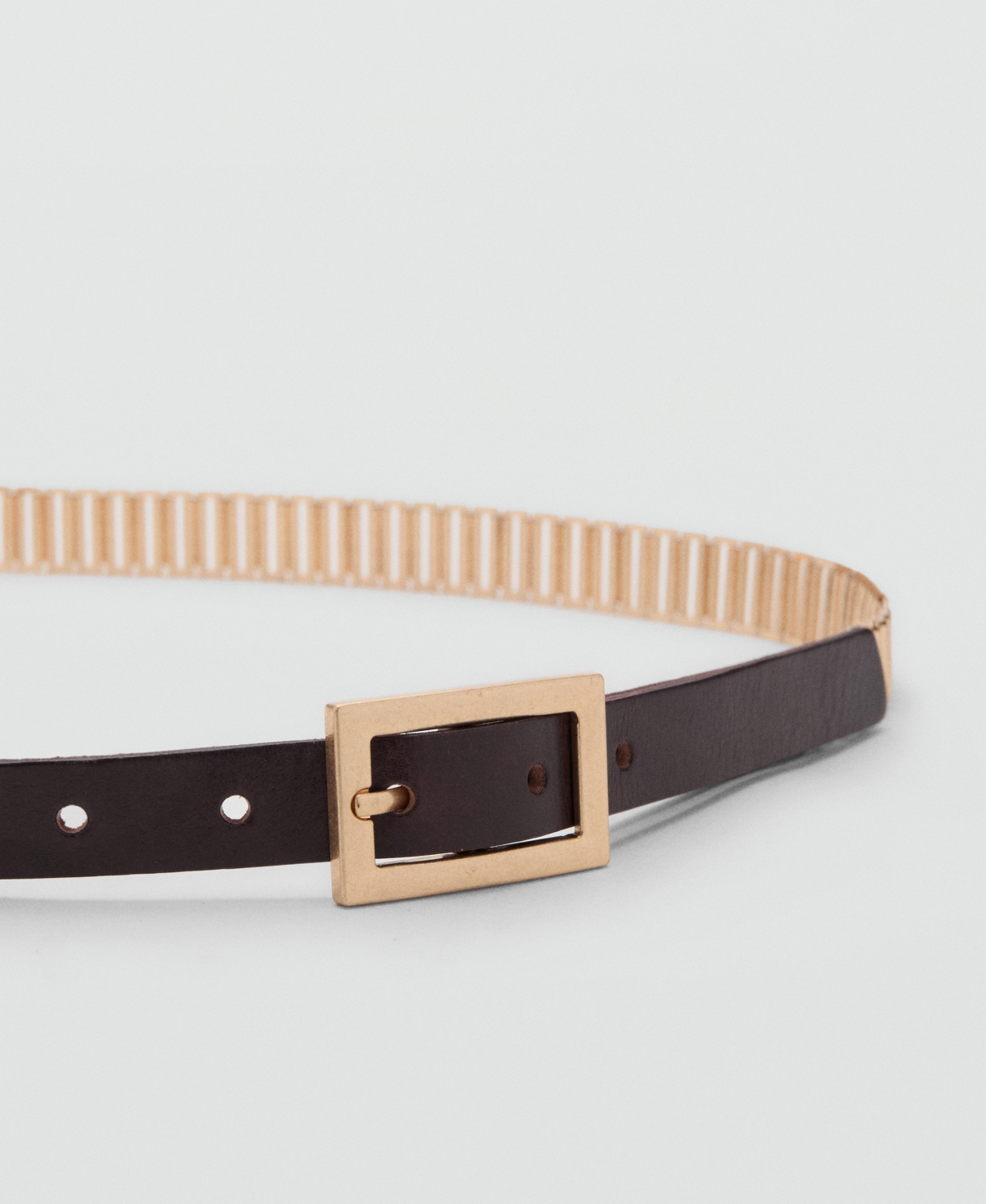 Mango Women's Leather Mixed Belt