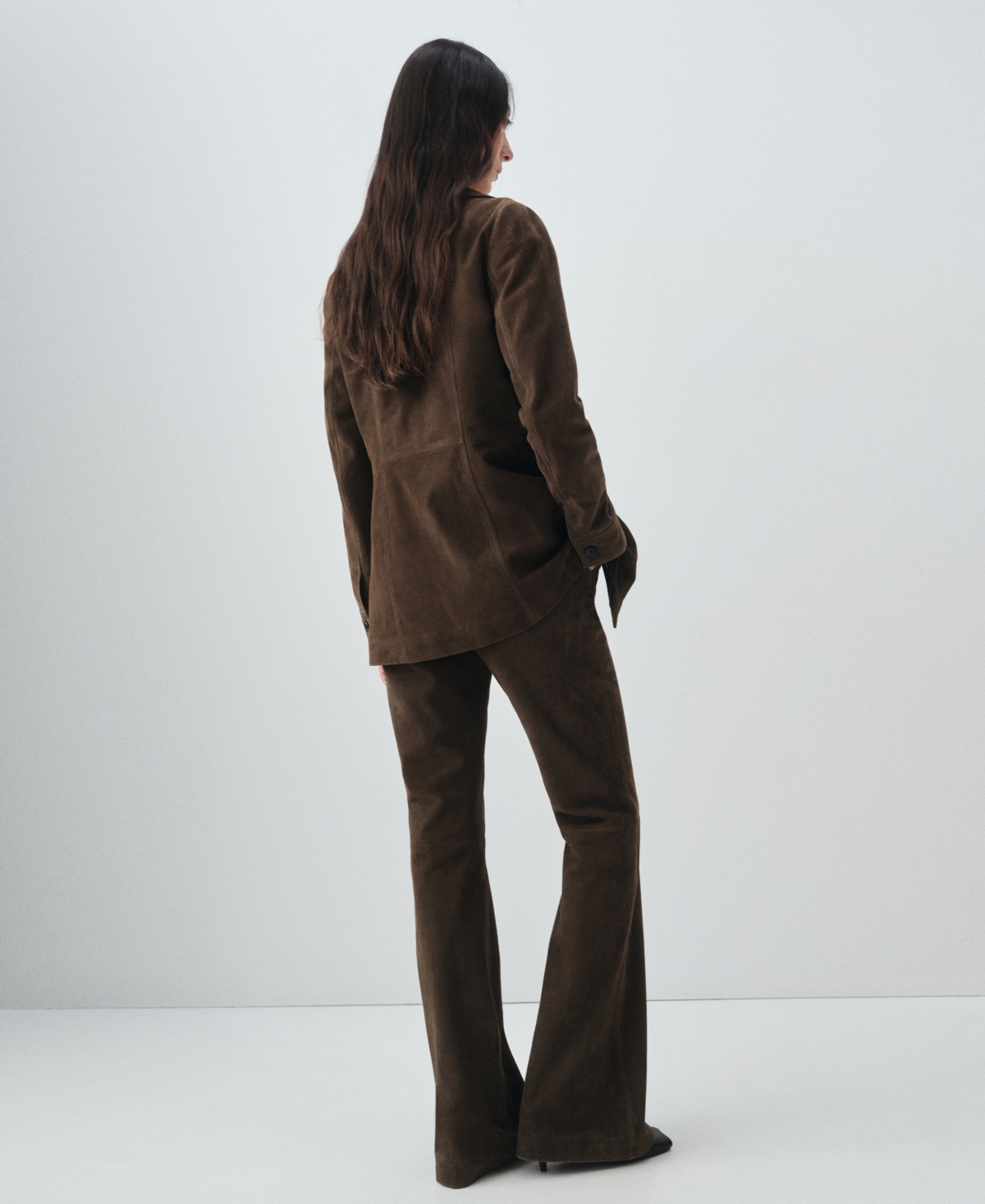 Mango Women's Suede Pockets Jacket In Brown