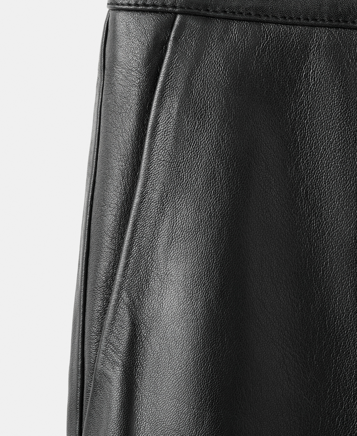 Mango Leather Flare Leg Pants In Black