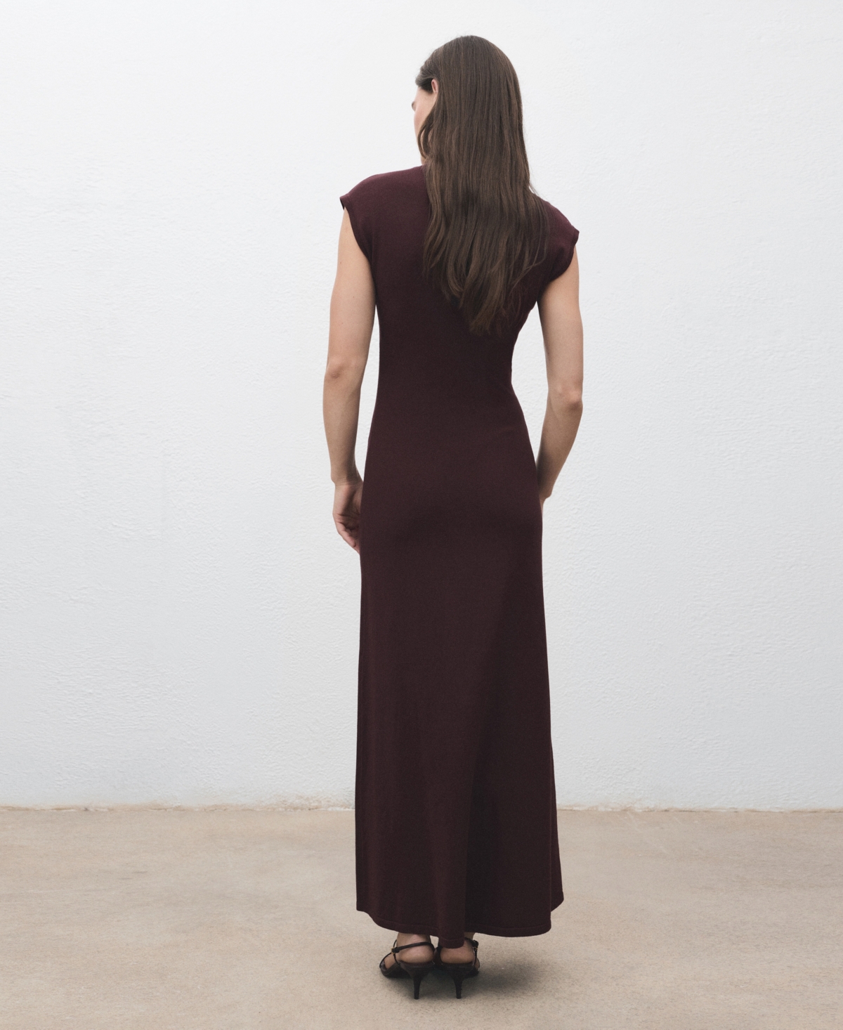 Mango Women's Perkins-Neck Knitted Dress