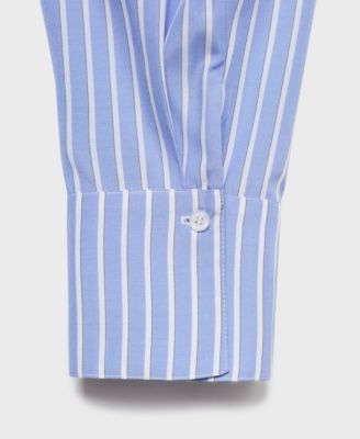 Women's Handkerchief Detail Striped Blouse