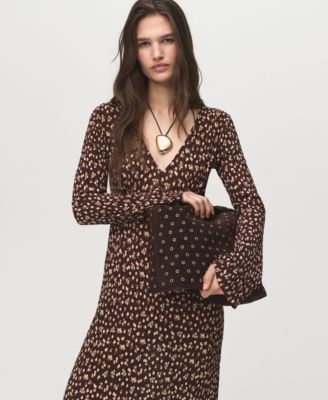 Women's Printed V-Neck Dress