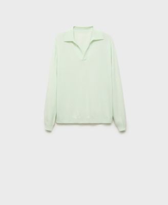 MANGO - Women's 100% Wool Polo-Neck Sweater