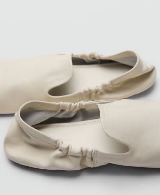 Women's Leather Gathered Shoes