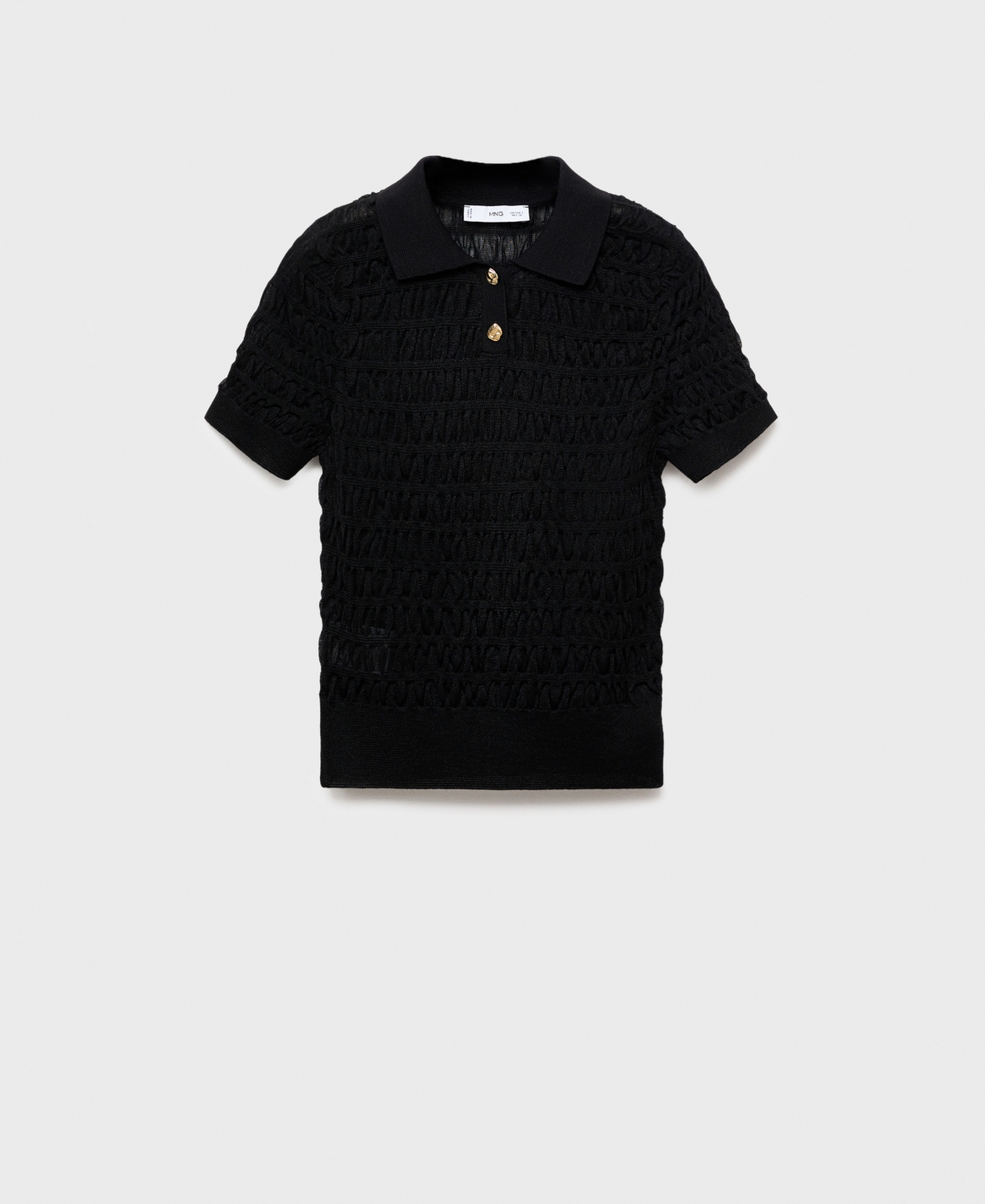 Mango Women's Polo-Neck Textured Sweater