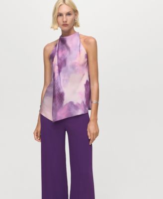 Women's Satin Straight-Fit Pants