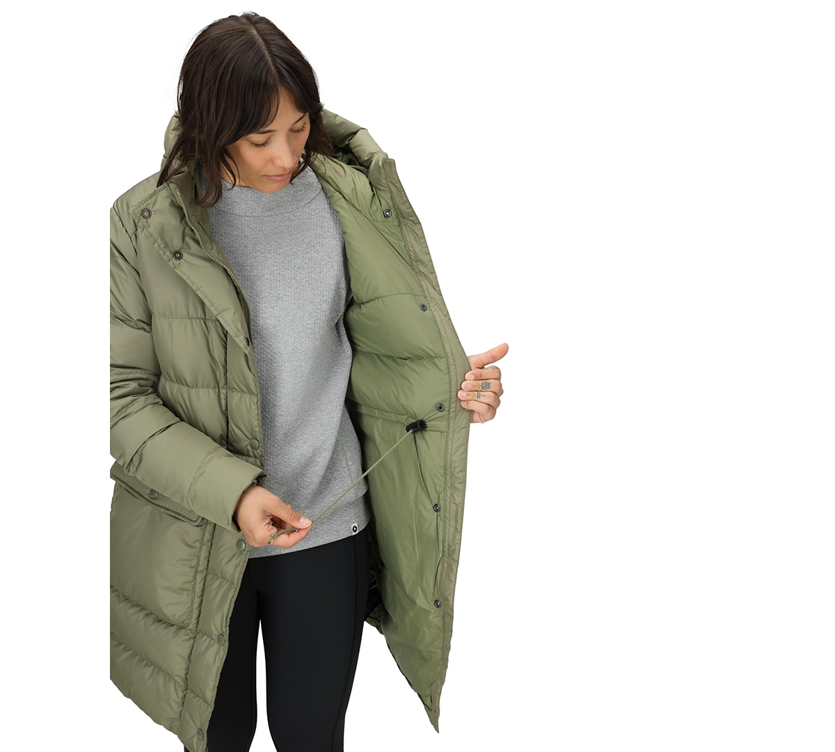 Marmot Women's Strollbridge Hooded Down Parka In Green