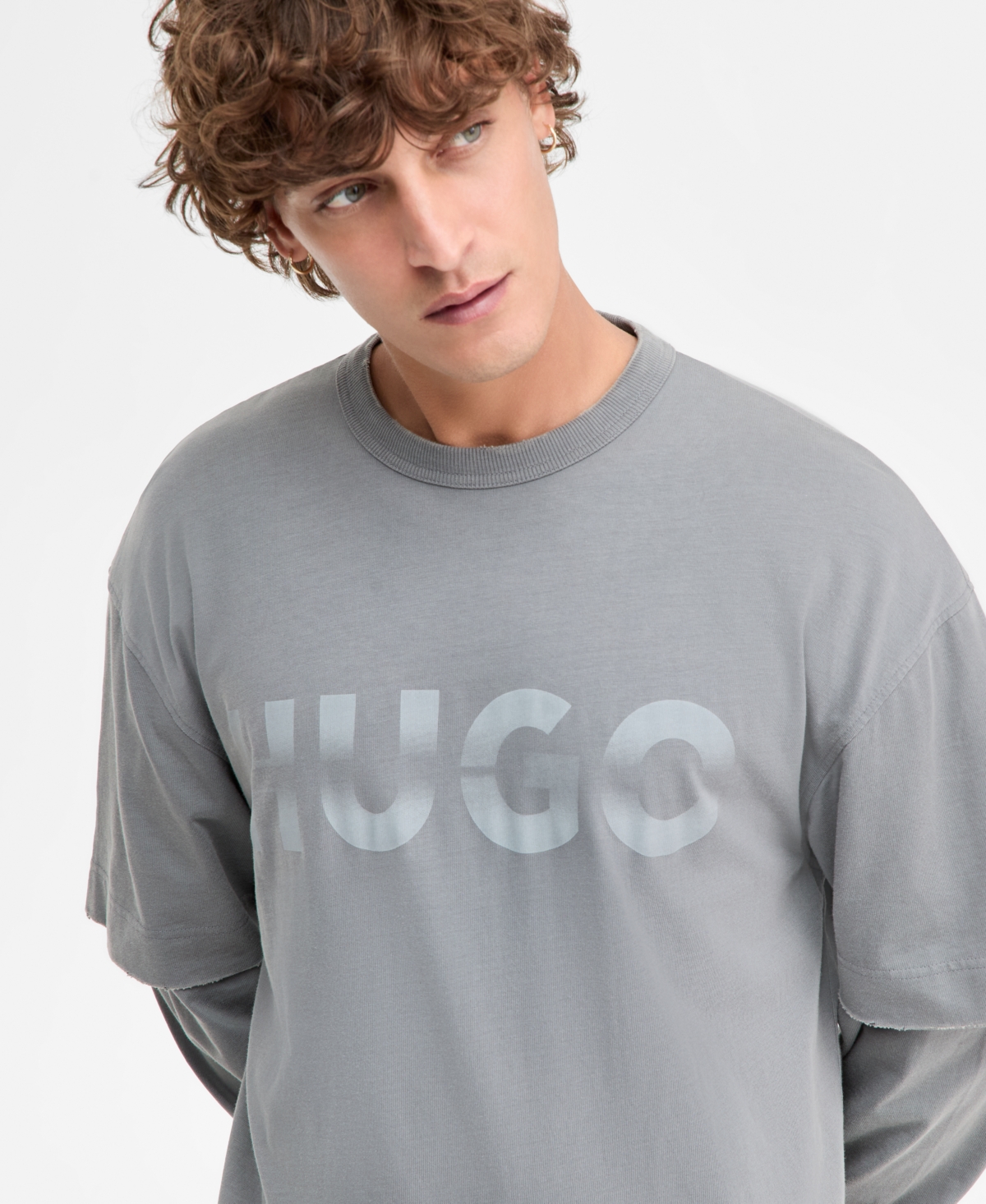 Hugo Boss Nenzyon Hybrid Sleeve Logo T-Shirt