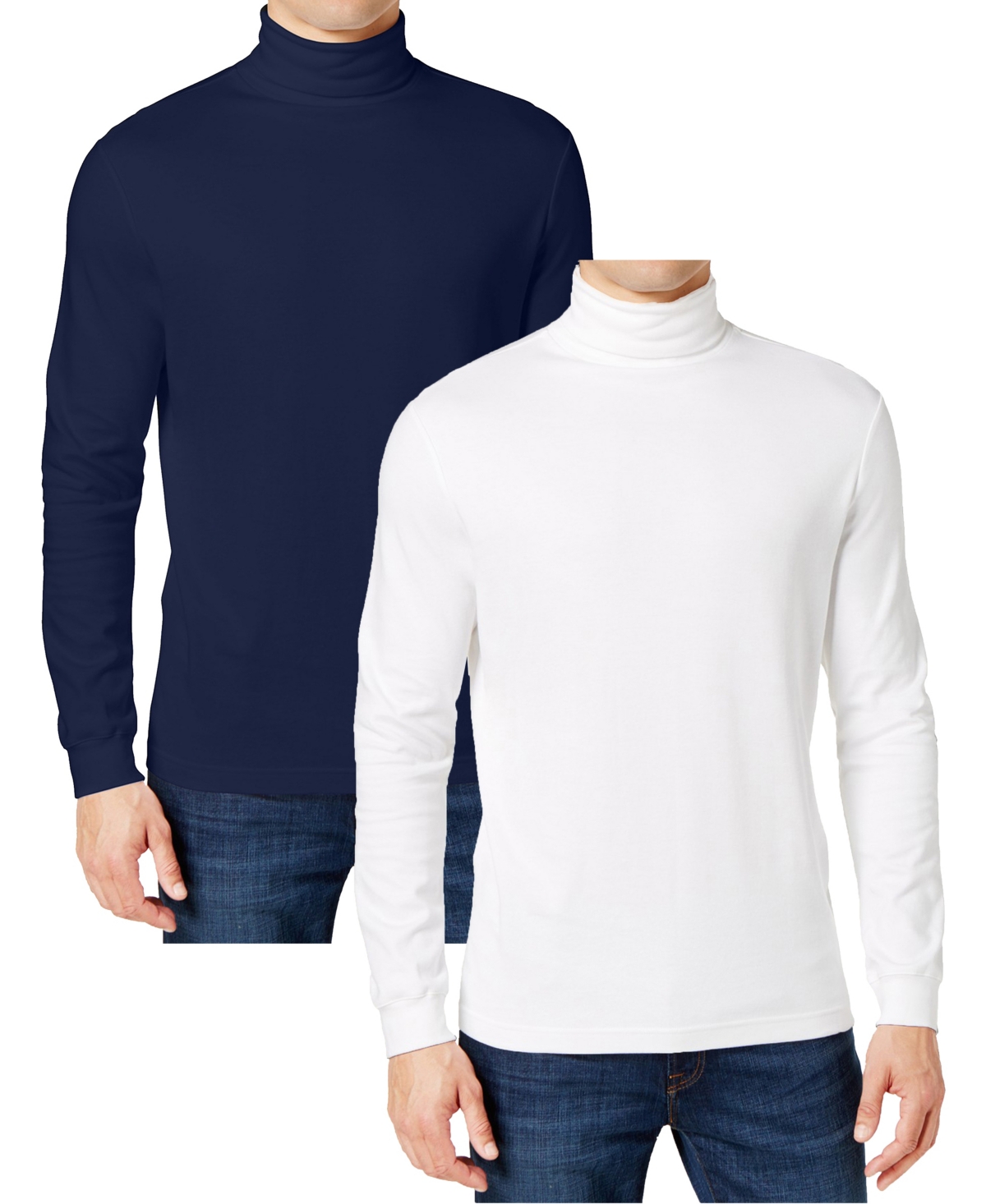 Galaxy By Harvic Men's 2-pack Long Sleeve Turtle Neck T-shirt In Multi