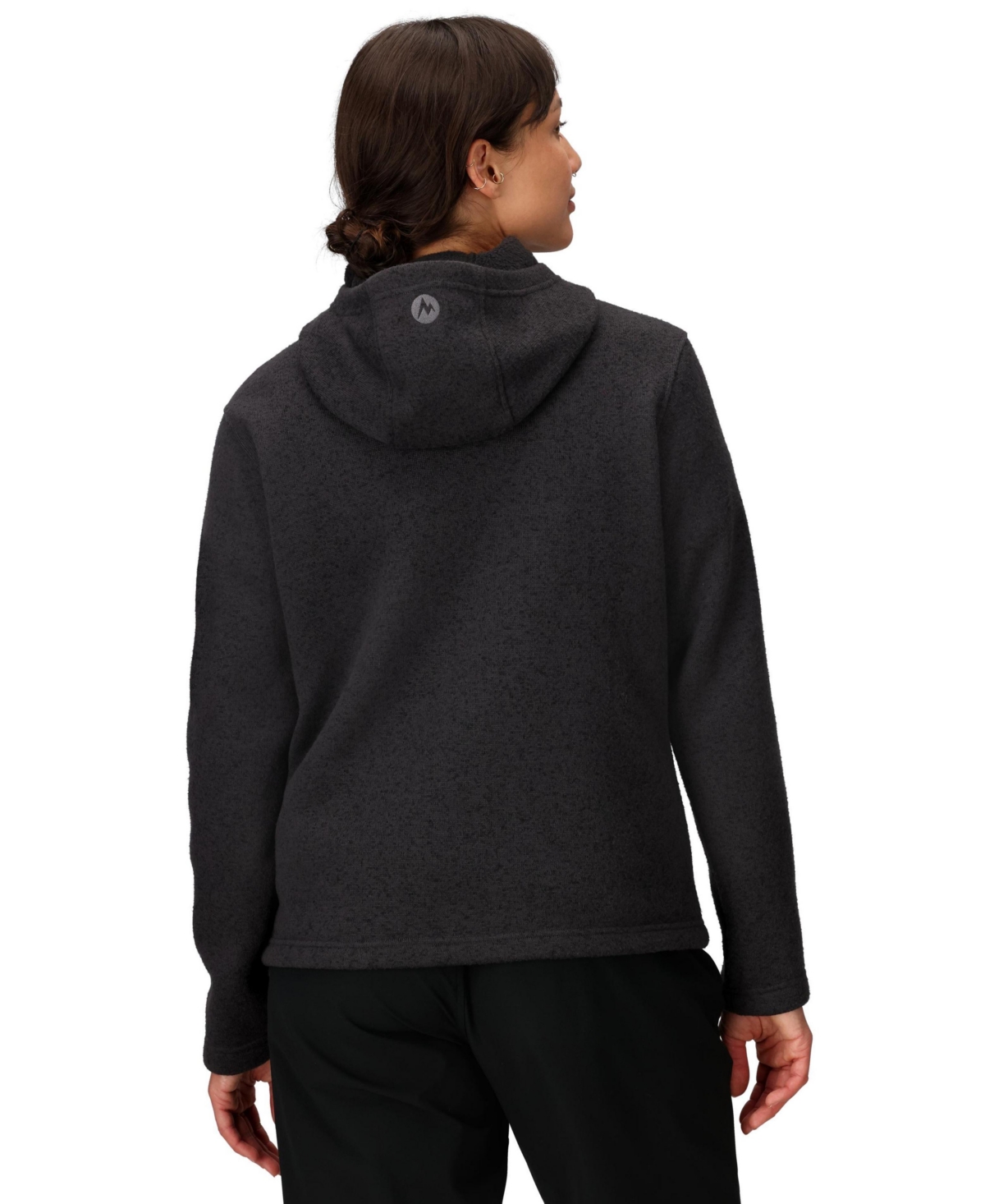 Marmot Women's Drop Line Full-zip Sweater Hoodie In Black