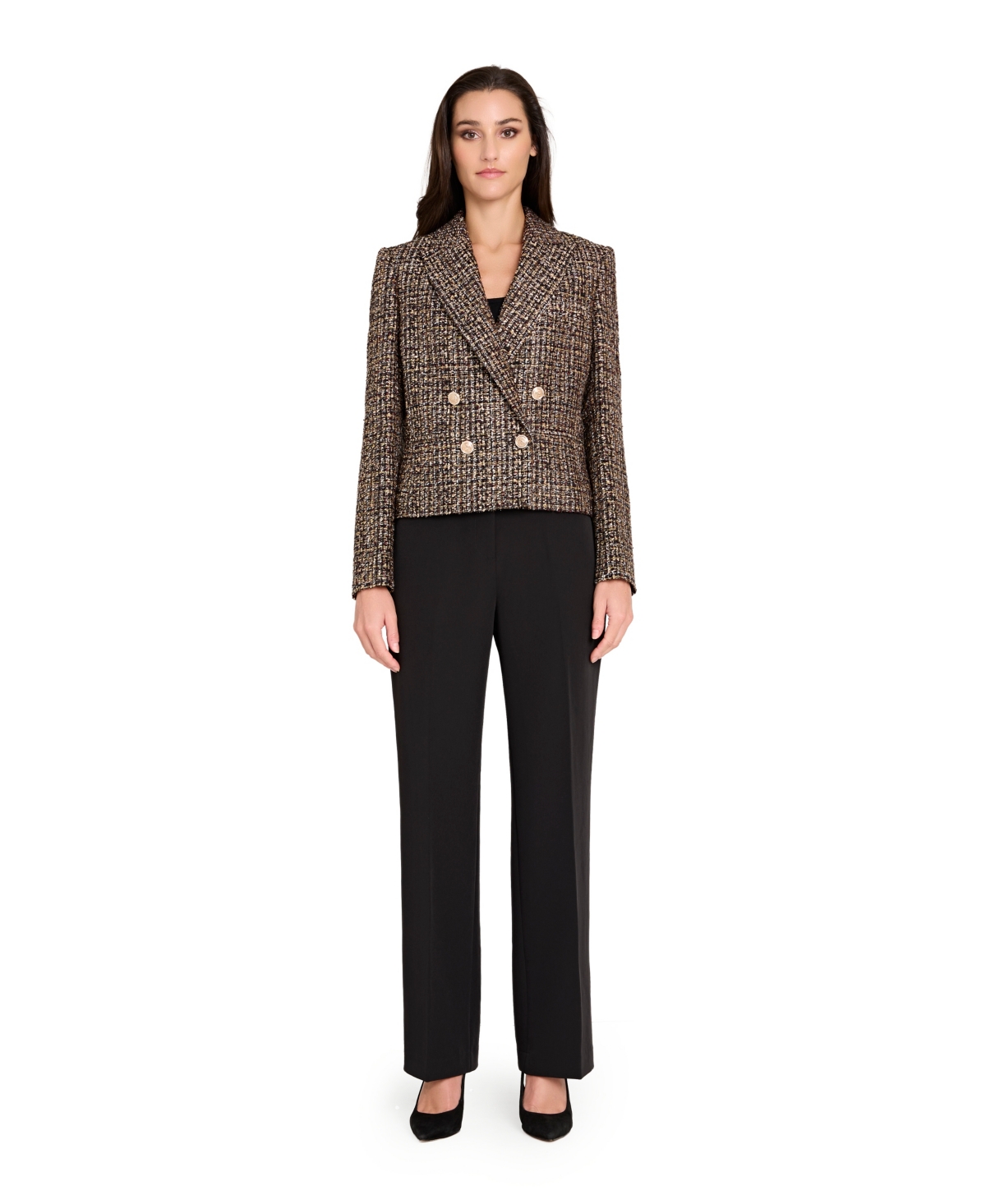 Tahari Asl Women's Boucle Cropped Jacket In Multi