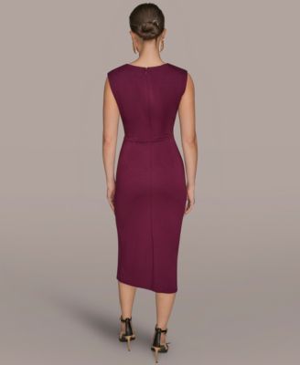 Women's Jewel-Neck Sheath Dress