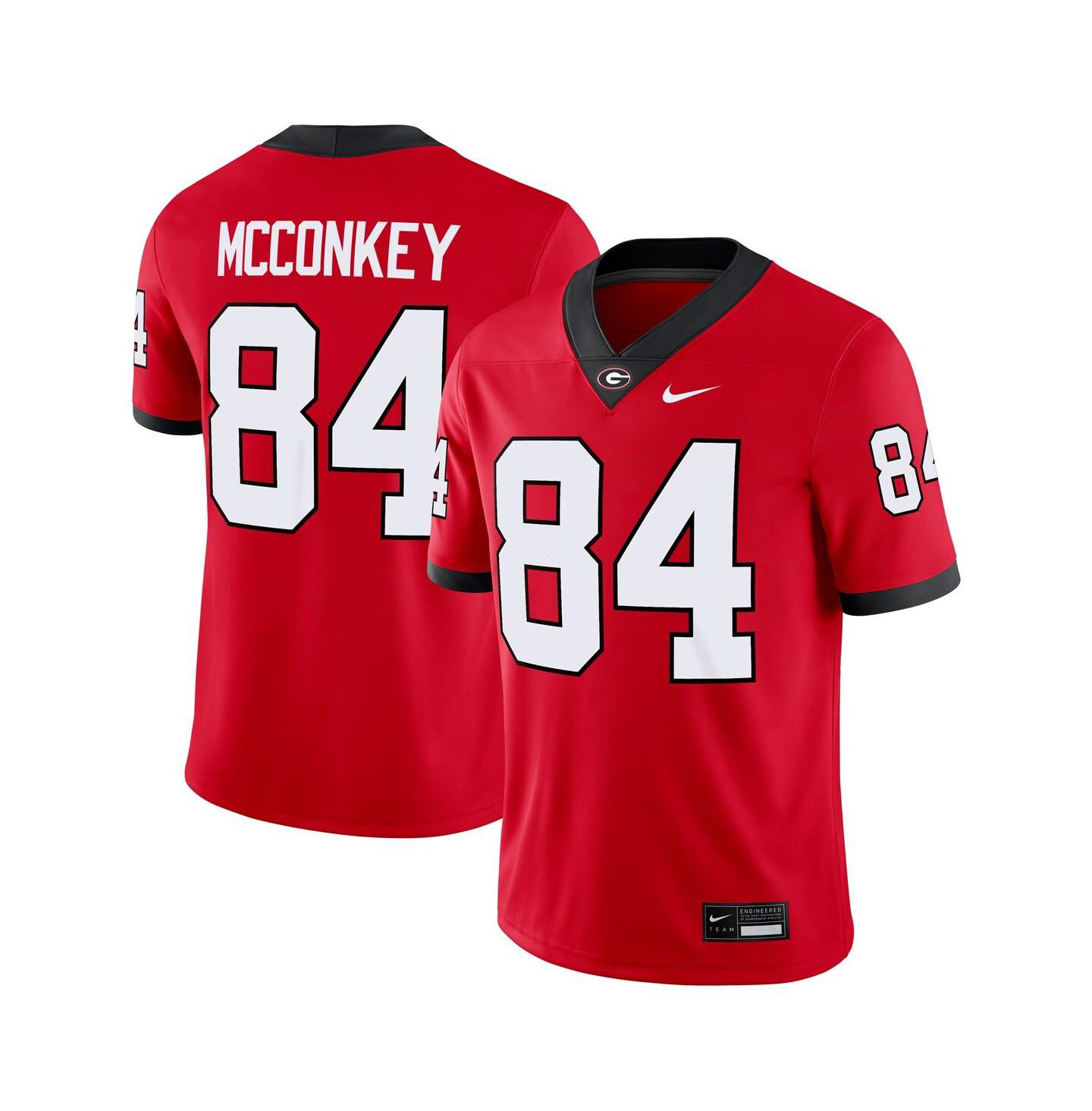 Мужской топ Nike Ladd McConkey Red Georgia Bulldogs Player Game Jersey — фото 1