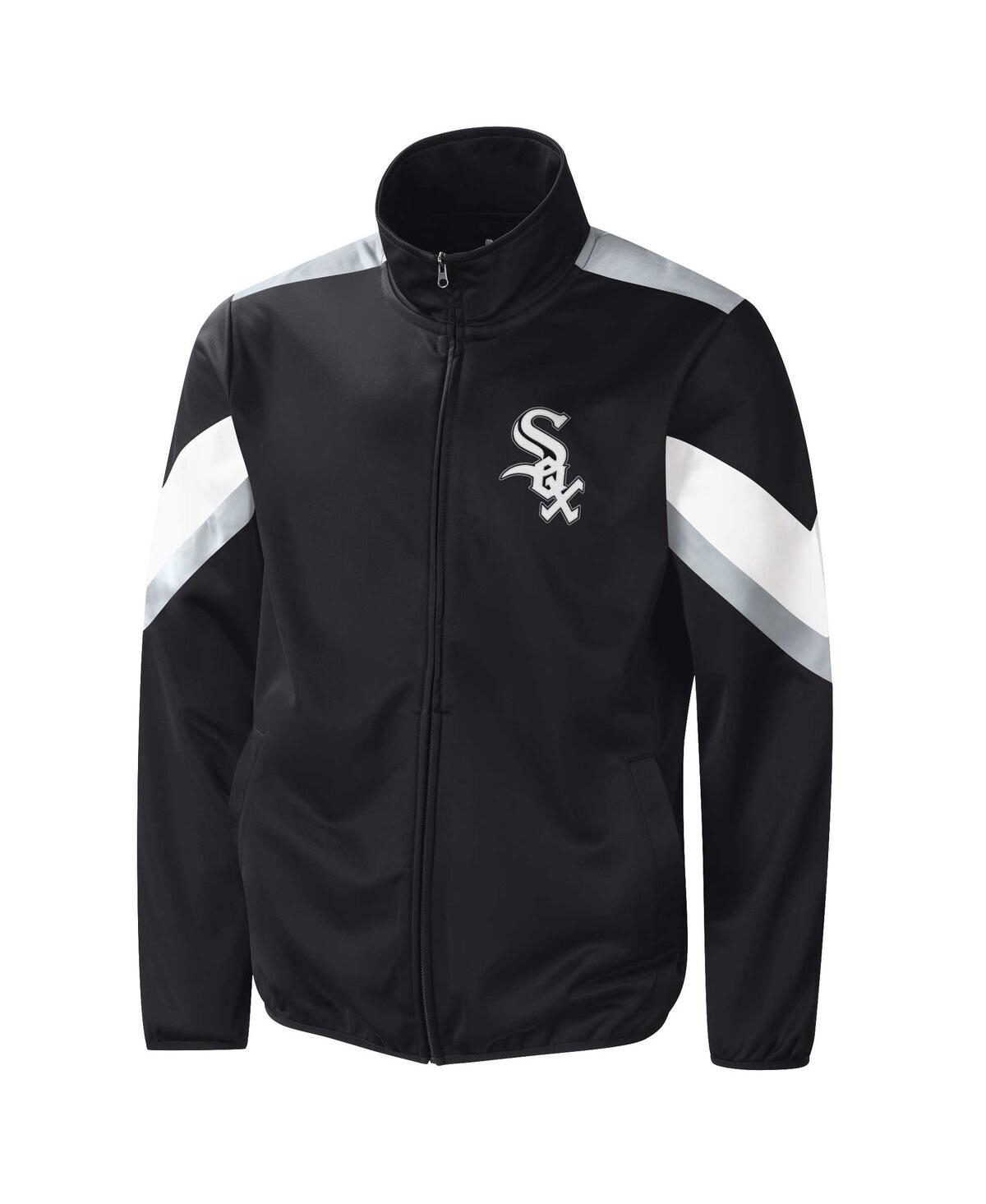 G-iii Sports By Carl Banks Men's Black Chicago White Sox Earned Run Full-zip Jacket In Black