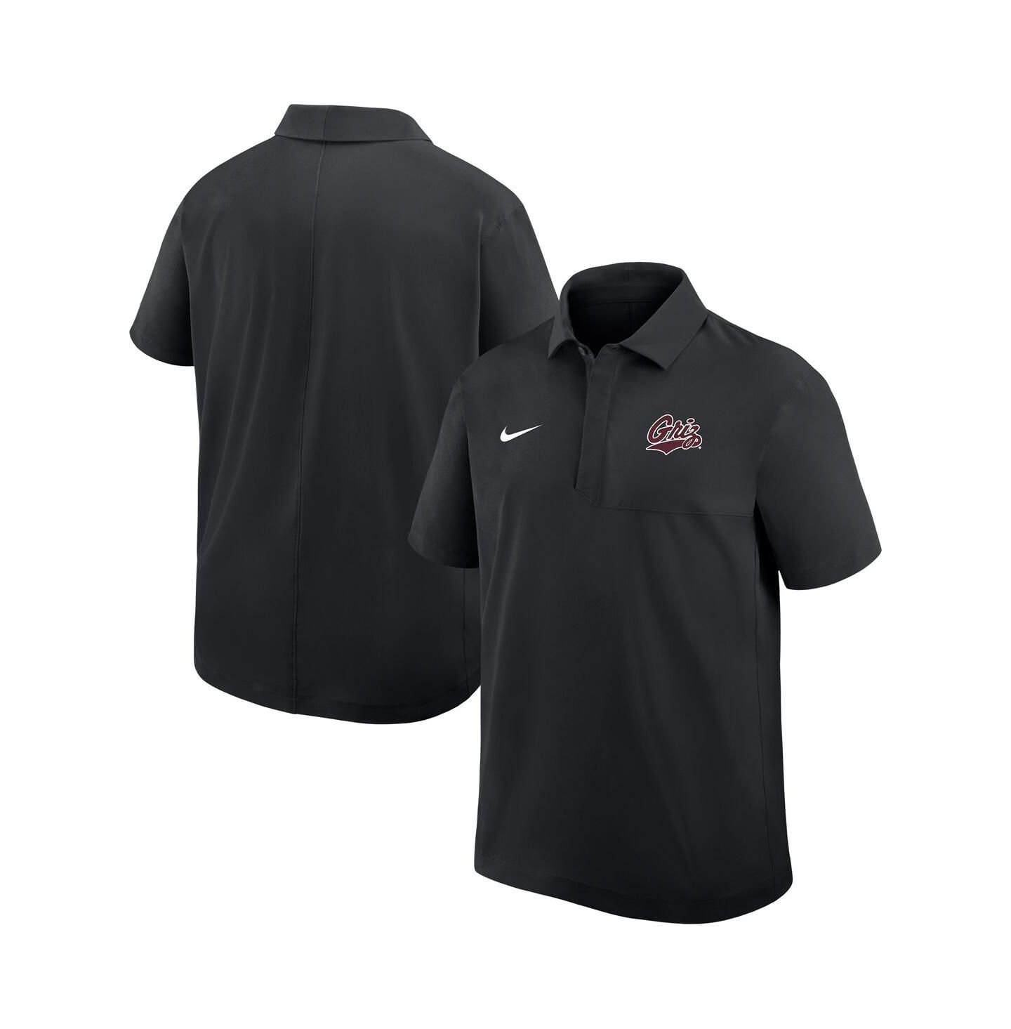 Мужское поло Nike Black Montana Grizzlies 2025 Sideline Dri-FIT Polo Shirt — фото 1