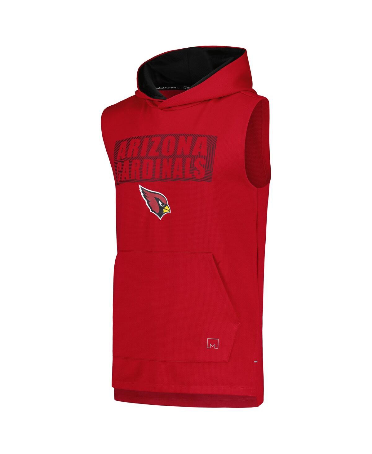 Msx By Michael Strahan Men's Cardinal Arizona Cardinals Marathon Sleeveless Pullover Hoodie In Red