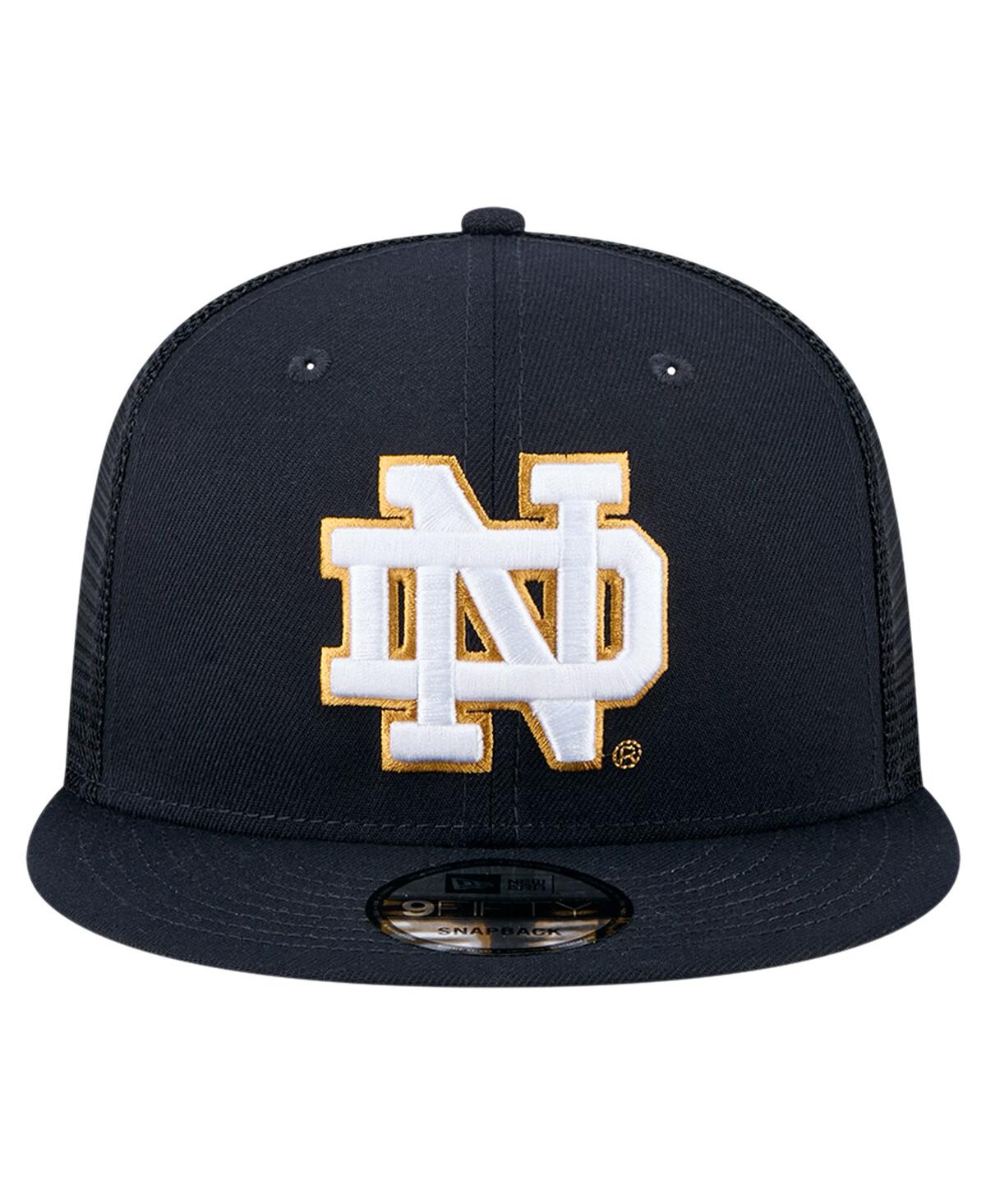 New Era Men's Navy Notre Dame Fighting Irish 9fifty Trucker Snapback Hat In Blue