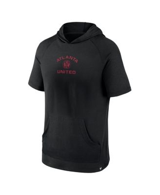 Men's Black Atlanta United FC Match Raglan Short Sleeve Pullover Hoodie