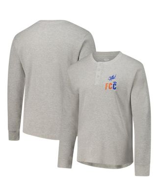 Concepts Sport - Men's Gray FC Cincinnati Region Thermal Knit Henley Long Sleeve Sweatshirt