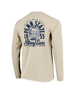 Men's Natural Penn State Nittany Lions Comfort Colors Mascot Overlay Long Sleeve T-Shirt
