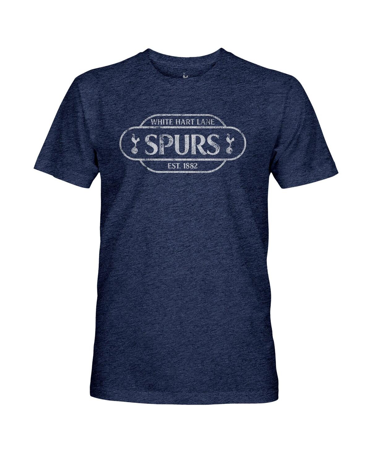 1863fc Men's Heather Navy Tottenham Hotspur Landmark Twisted Tri-blend Slub T-shirt In Blue