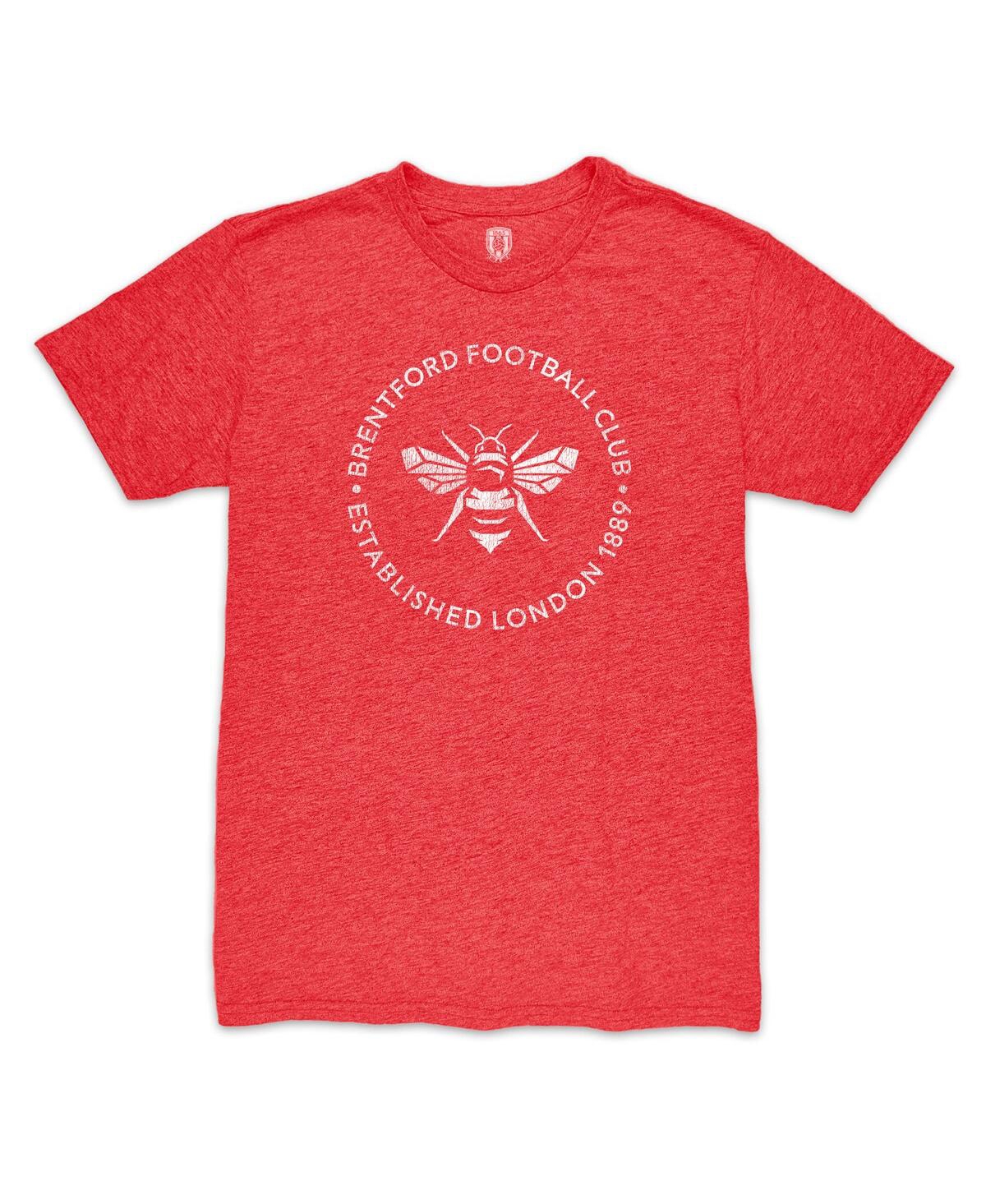 1863fc Men's Red Brentford Fc Roundabout Vintage Tri-blend T-shirt In Red