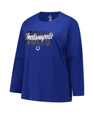 Women's Royal Indianapolis Colts Long Sleeve Scoop Neck T-Shirt