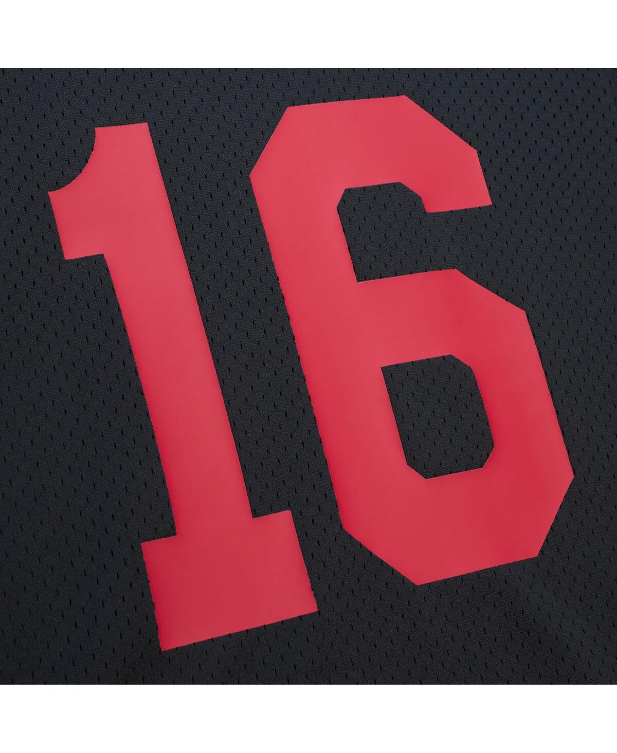 Mitchell & Ness Men'sâ Joe Montana Black San Francisco 49ers Big Tall Mesh Player Name Number T-shirt In Black
