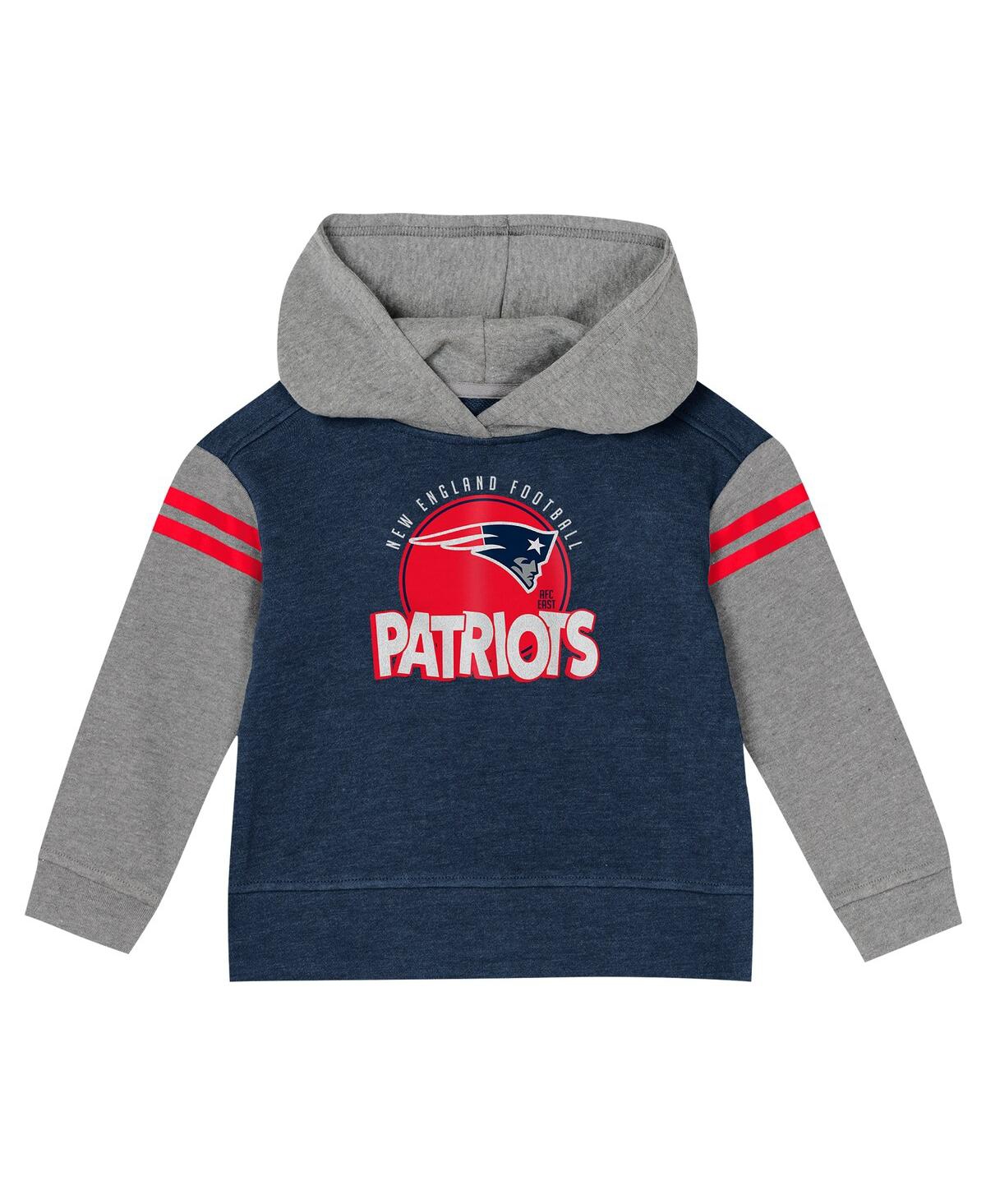 Outerstuff Toddler 2-piece New England Patriots Club House Long Sleeve Hoodie Top And Leggings Set In Gray