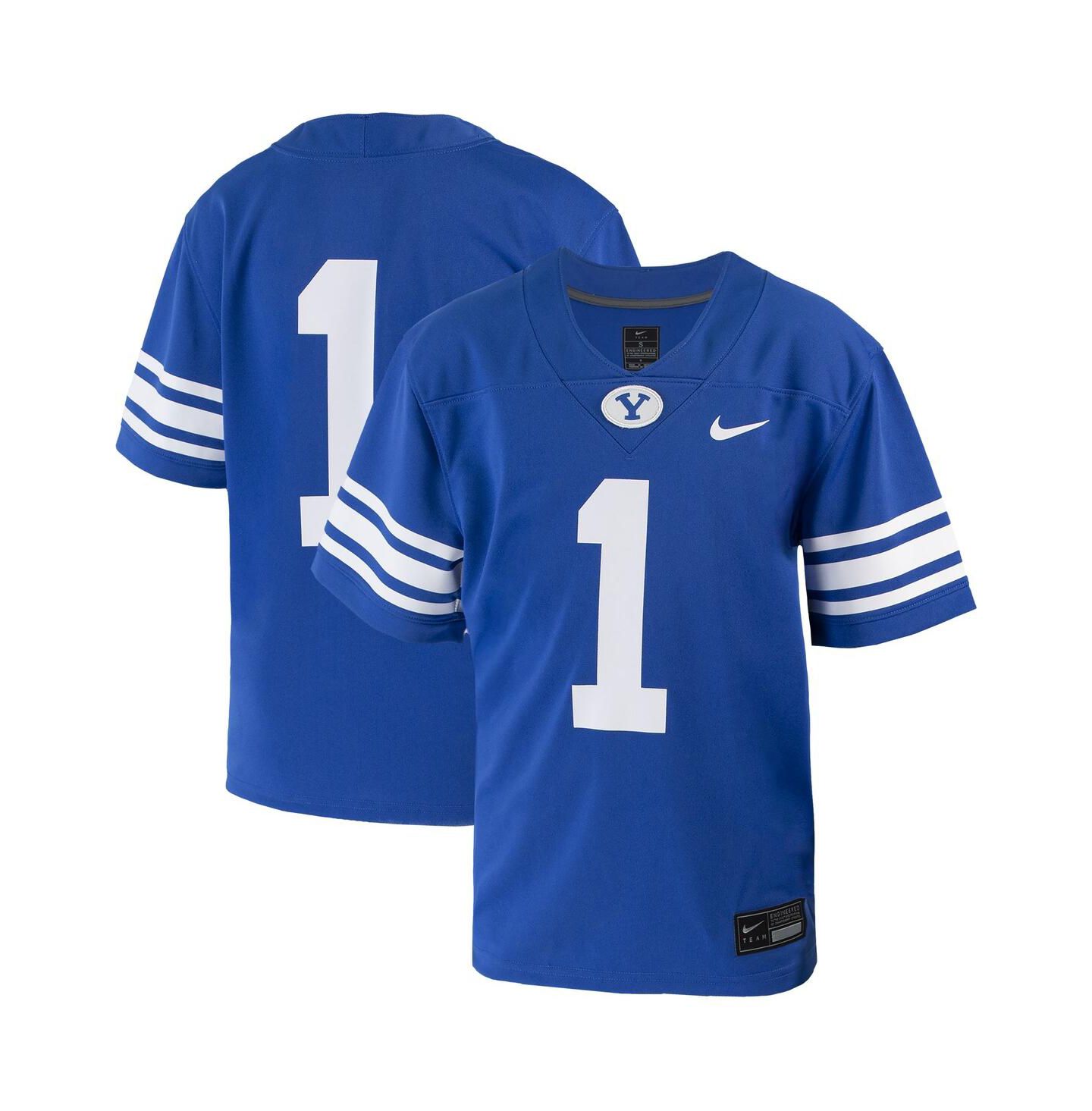 Детский топ Nike Royal BYU Cougars Untouchable Replica Game Jersey — фото 1