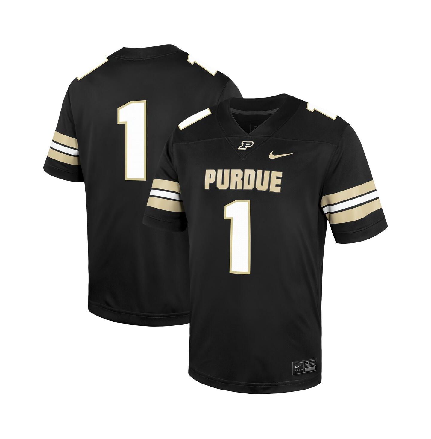 Мужской топ Nike Black Purdue Boilermakers Untouchable Replica Game Jersey — фото 1
