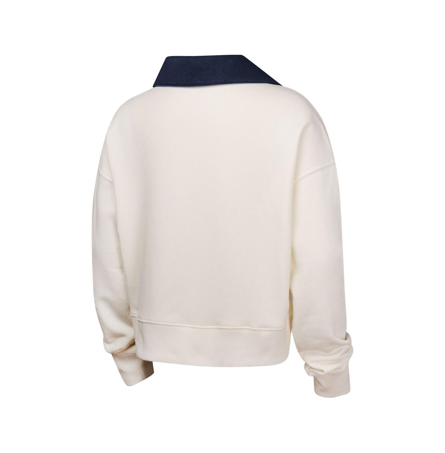 Толстовка Outerstuff White Houston Astros Ballpark Hit Collared V-Neck Pullover для девочек — фото 3