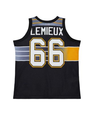 Men's and Women's Mario Lemieux Black Pittsburgh Penguins Maxed Out Fashion Basketball Jersey