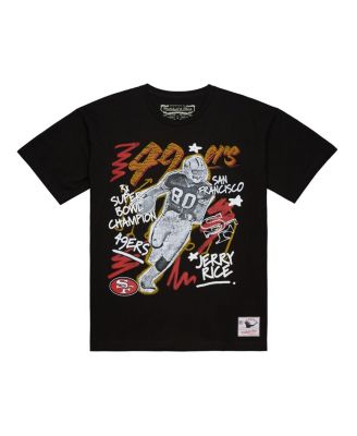 Mitchell & Ness - Men's&nbsp;Jerry Rice Black San Francisco 49ers Chalked Up Player Graphic T-Shirt