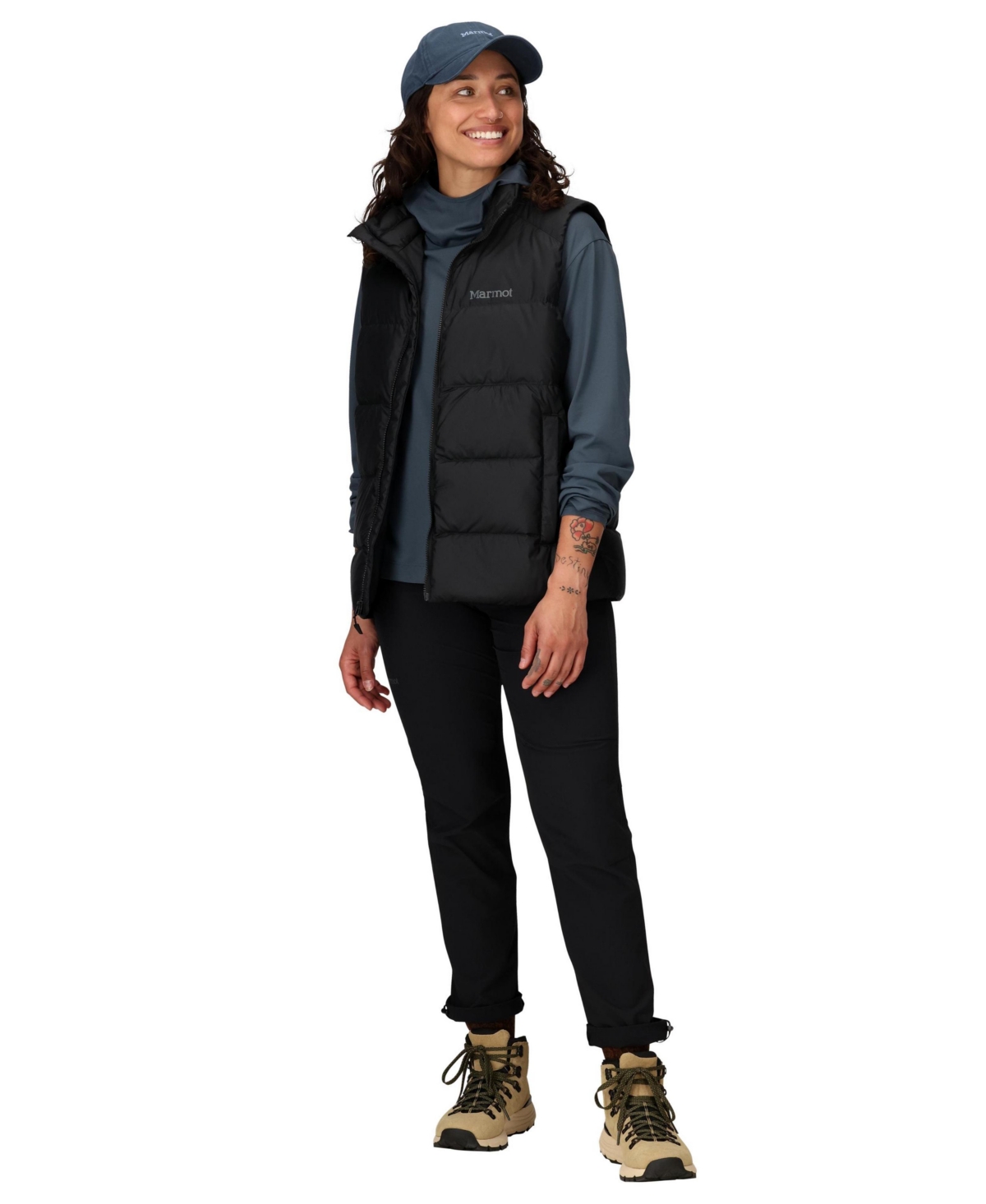 Marmot Women's Guides Down Puffer Sleeveless Vest In Black