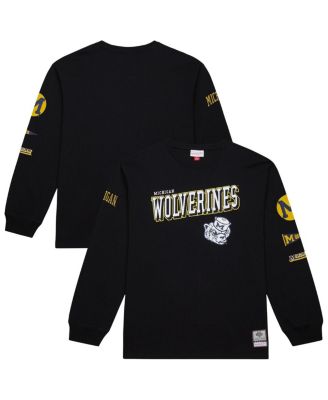 Mitchell & Ness - Men's Black Michigan Wolverines Training Camp Long Sleeve T-Shirt