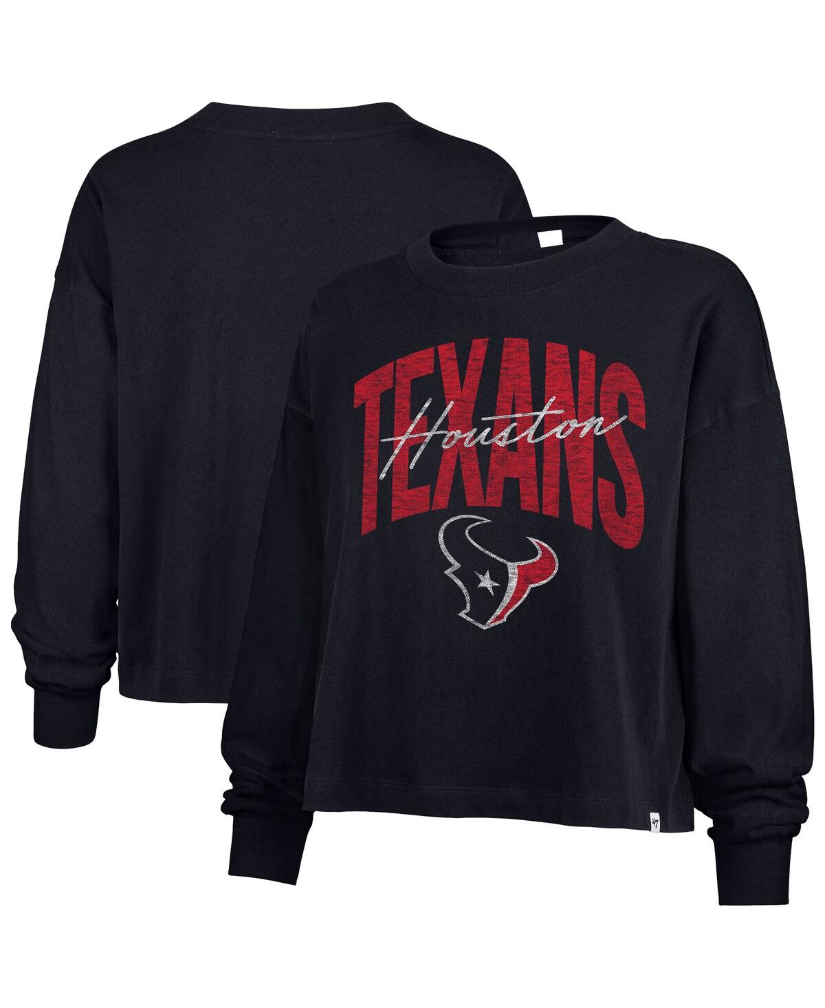 47 Brand Women's Navy Houston Texans Muse Sydney Long Sleeve T-shirt In Blue