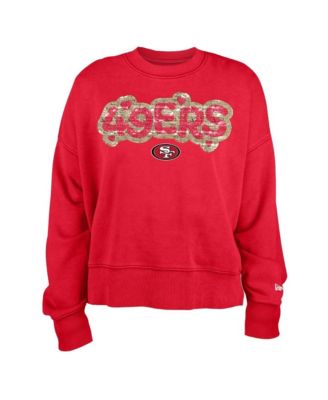 Girls Scarlet San Francisco 49ers Flip Sequin Sweatshirt