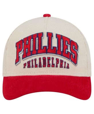 Men's Cream/Red Philadelphia Phillies Sided Corduroy 9FORTY A-Frame Adjustable Hat