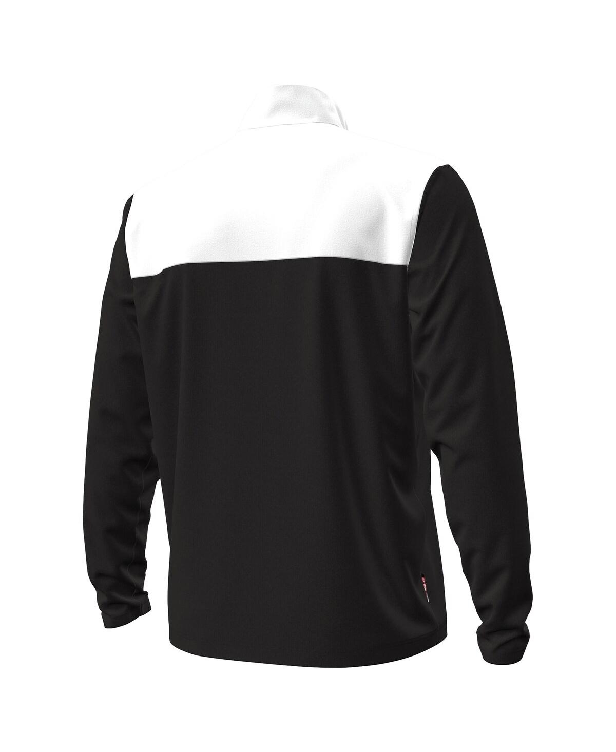 Under Armour Men's Black/white Utah Utes Green Blocked Quarter-zip Pullover Sweatshirt In Black