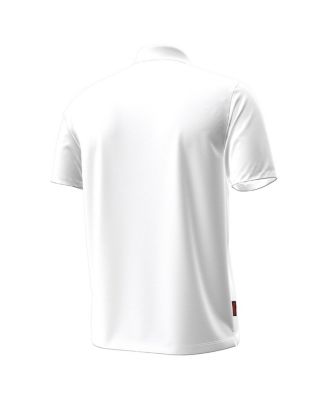Men's White Wisconsin Badgers Performance Drive Chest Stripe Polo Shirt