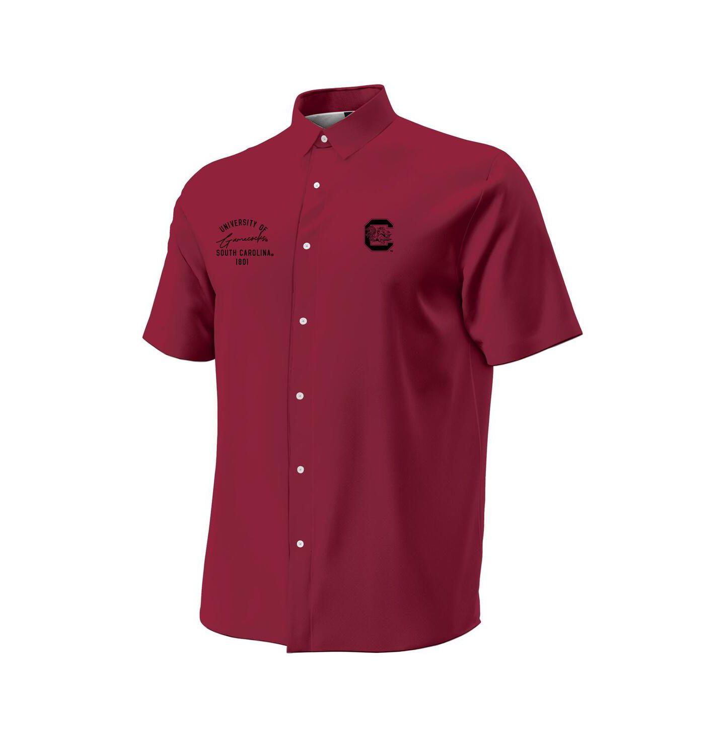 Мужская рубашка Under Armour Garnet South Carolina Gamecocks Gameday ArmourFuse Camp Button-Up — фото 2