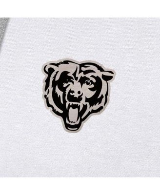 Men's White Chicago Bears Brushed Carbon Victory Pullover Hoodie