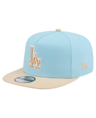 New Era - Men's Light Blue/Light Beige Los Angeles Dodgers Color Pack A-Frame 9FIFTY Snapback Hat
