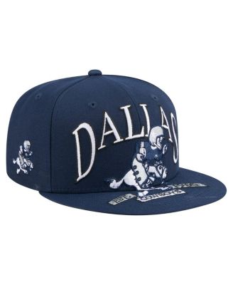 New Era - Men's Navy Dallas Cowboys Throwback Oversized 59FIFTY Fitted Hat