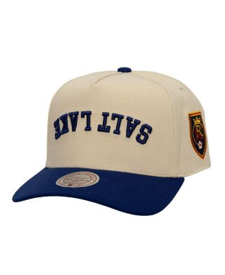 Mitchell & Ness - Men's Cream/Blue Real Salt Lake Upside Down Pro Pinch Snapback Hat