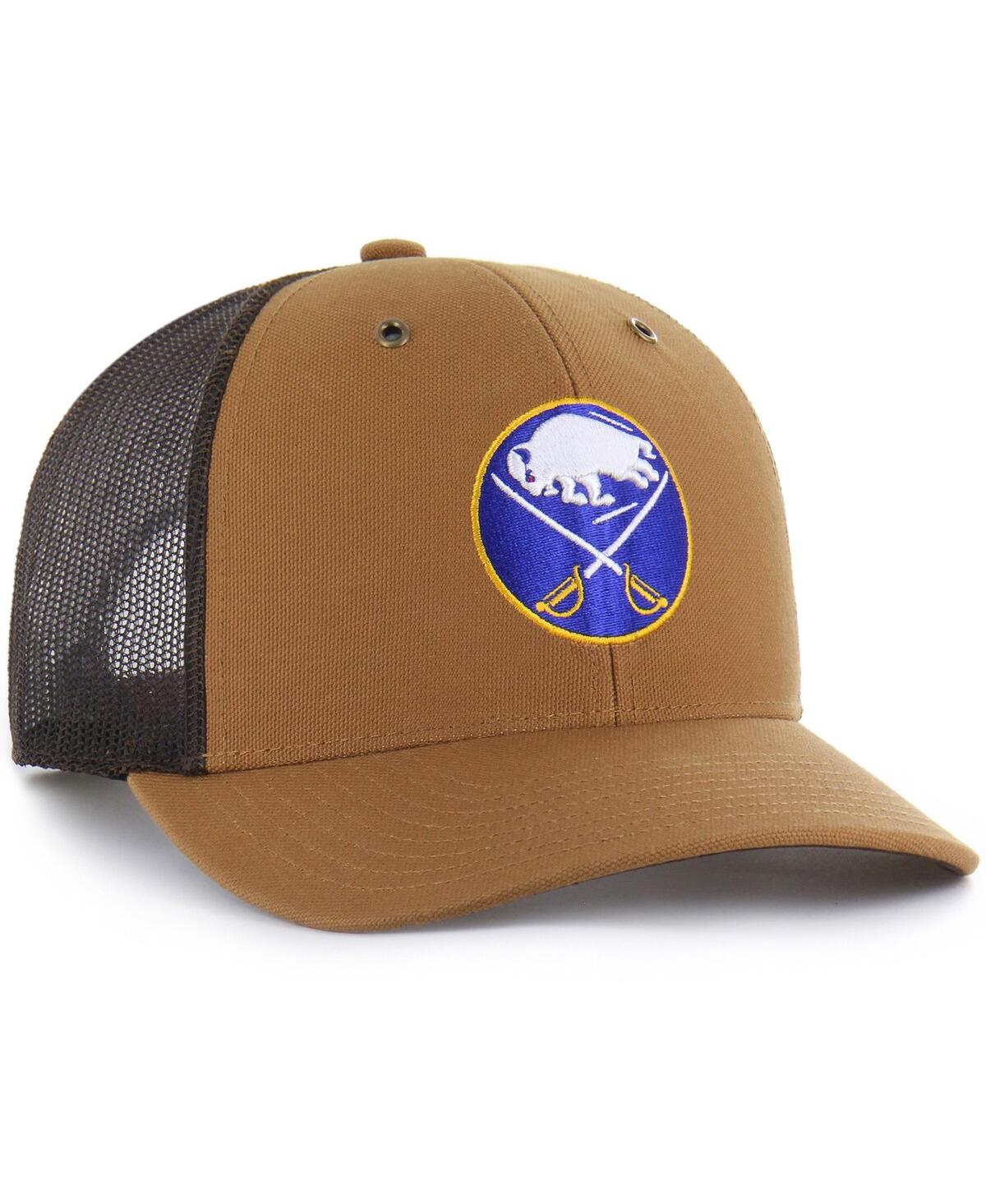 Carhartt X 47 Brand Men's Brown Buffalo Sabres Trucker Adjustable Hat In Brown