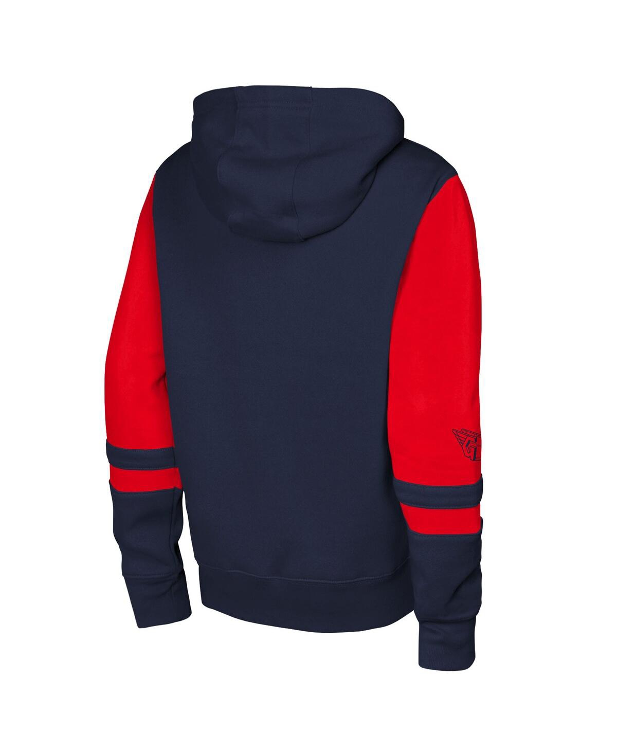Outerstuff Men's Navy Cleveland Guardians Stadium Color Block Full-zip Hoodie In Blue