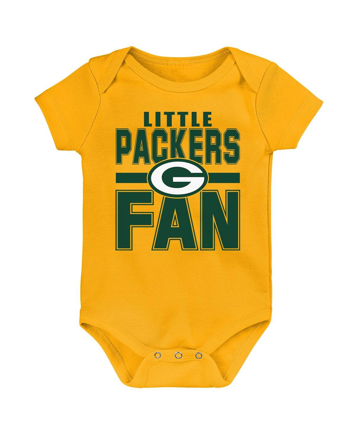 Outerstuff Newborn 3-Piece Green Bay Packers Little Tike Bodysuit Set