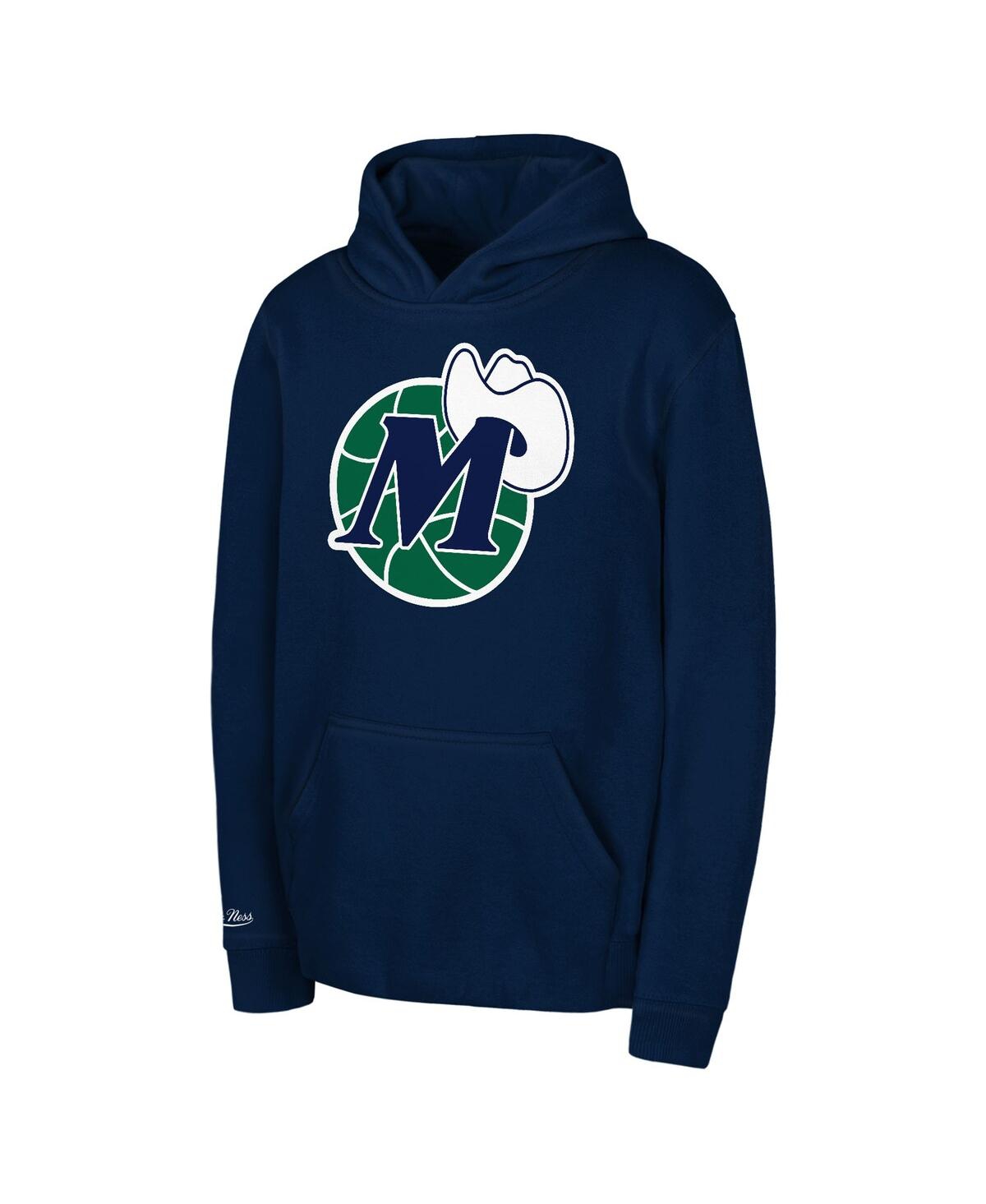 Mitchell & Ness Toddler Navy Dallas Mavericks Retro Logo Pullover Hoodie